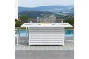 Dreamo Outdoor Rectangular Fire Pits Table- White