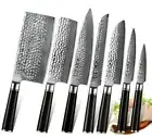 Chef Knife Set Santoku Nakiri Bread Cleaver 67 Layers Damascus Steel Wood Handle