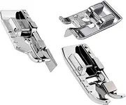 YRDQNCraft 1/4'' Quilting/Patchwork Sewing Machine Presser Foot with Edge Guide - Stitch in Ditch Foot/Professional Overcast Foot - Fits Low Shank Snap-On Sewing Machines