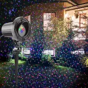 Christmas Laser Lights - Outdoor Projector with Moving Red, Green and Blue Li...