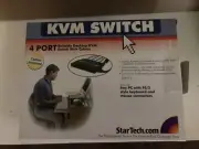 StarTech SV411K 4 Port KVM Switch ,Control 4 PC’s From 1 Keyboard w/Cables NEW