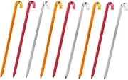 UPKOCH 9pcs Heavy Duty Tent Pegs Durable Aluminium Alloy Stakes for Camping Outdoor Use Canopies Tarps and Awnings for Soggy Ground and Hard Soil