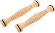 2Pcs Portable Back Massage Roller Tool for Neck Shoulder and Custom Body Roller Massager for Muscle and Stretching for Yoga and Physical Therapy