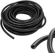 1/4 Inch Wire Loom Split Tubing - 16.5ft Cord Protector Electric Wires Covers, Automotive Wire Flexible Conduit, Plastic Wire Cover