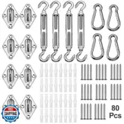 YOFIT Shade Sail Hardware Kit 6 inch for Triangle Rectangle Sun Shade Sail In