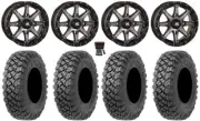 High Lifter HL10 14" Wheels Smoke 30" Alpha Tires Polaris Ranger XP 9/1K