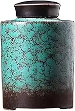 Vintage Ceramic Tea Jar， kitchen storage,Porcelain Tea Canister for Loose Tea Ceramics Sealed Tea Tins Home Food Storage Containers Sugar Storage Jar