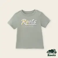 在飛比找momo購物網優惠-【Roots】Roots小童-繽紛花卉系列 漸層文字短袖T恤