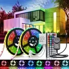 RGB LED Strip Lights IP65 Waterproof 5050 5M-30M 44key IR Controller 12V