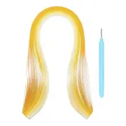 Paper Quilling Strips, 15.4" 5mm with Pen(Light Yellow, 100 Strips)