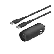 Belkin CCA004BT1MBK-B6 30W USB-C CAR CHARGER + CABLE