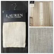 Ralph Lauren 54 x 108 Piers Tan Beige Light Filtering Window Curtains Back Tab