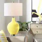 Modern Table Lamp Lemon Twist Yellow Glass Ovo White for Living Room Bedroom