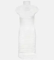 [Alaia] Alaïa Striped minidress AU 14 white