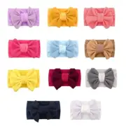 Baby Bowknot Headband Stretchy Turban Elastic Big Bows Hair Band Child for Head