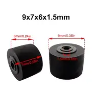 Tape Recorder Pinch Roller Idler Pulley 9x7x6x1.5mm Audio Rubber Drive Wheel