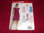 NEW LOOK #6749 - LADIES CUTE ( 4 STYLE ) DAY or EVENING DRESS PATTERN 6-16 FF