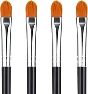 YUXIANLB 4 Pcs Eye Shadow Primer Applicator Brush Makeup Concealer Brushs Extra Flat Facial Round Brush Professional Tools for Applying Cream Liquid Shadows Foundation Highlight Cosmetics