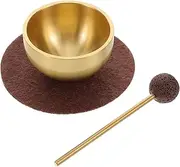 ibasenice 1 Set Meditation Singing Bowl Mini Handmade Buddhist Music Sound Bowl With Mallet And Cushion For Therapy Accessories
