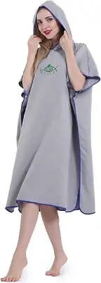 Extra Large Thick Hooded Beach Towel Changing Robe. Surf Poncho Men and Women