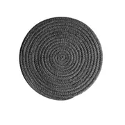 4PCS/6PCS Anti-slip Kitchen Placemats Trivet Weave Heavy Duty Table Mats Round 30CM Dark Grey