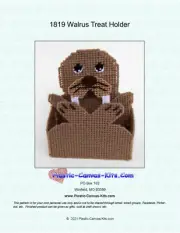 Walrus Treat Holder- Plastic Canvas Pattern or Kit