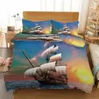 Sailboat Blow Sun 3D Printing Duvet Quilt Doona Covers Pillow Case Bedding Sets
