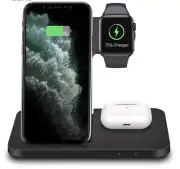 Qi Fast Wireless Charger Dock Station For iPhone 13 12 11 XS XR X 8 Apple Watch