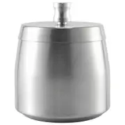 Ashtray Stainless Steel with Lid Heavy Ashtray Storm-Wind Non-Slip Base for Outside and Inside Silver
