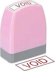 uxcell Void Notice Stamp Self Inking, Red Ink Office Stamps Pre Inked Message Stamp Refillable Business Stamp, Pink