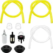 10 PCS Mower Fuel Lines Set Universal Fuel Line Hose Tube 30 CM, Fuel Tank Seal Grommet Fuel Filters Primer Bulb Pumps for Lawn Mowers, Machine Fitting