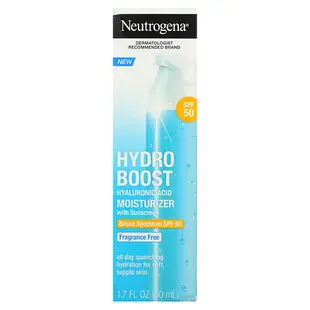 [iHerb] Neutrogena 抗曬加強補水透明質酸保溼霜，SPF 50，無香，1.7 液量盎司（50 毫升）