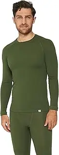 [DANISH ENDURANCE] Merino Thermal Underwear Mens, Long Sleeve Mens Thermals, Thermal Top, Merino Wool Base Layer for Men, with or Without Zip