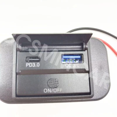 12V/24V Dual USB PD Car Bus Fast Charger Socket Adapter USB Power Outlet Switch (for: Volkswagen)