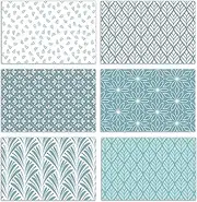 Better Office Products 100-Pack All Occasion Greeting Cards, Assorted Blank Note Cards, 4 x 6 inch, 6 Blue Hue Floral Designs, Blank Inside, with Envelopes, 100 Pack