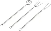 DimyFew 3Pcs Fondue Forks Dipping Tool Handmade Praline Fruits Stainless Steel Candy Chocolate Dipping Tool Cheese Fruit Dipping Forks