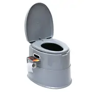 Portable Toilet Bowl Extra Strong Durable Support Adult Senior Gray