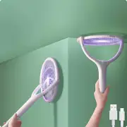Rotating Head Rechargeable Electric Fly Swatter Electric Fly Swatter Racket B...