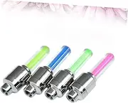 ibasenice 8pcs LED Cycle Caps with Fluorescent Light for Enhanced Visibility Durable Bike Plug Accessories for Safe Night Riding Lights for Personal Style
