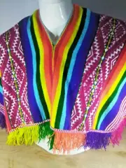 Peruvian traditional Little Poncho Andean Mountain - warm winter - children size