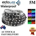 Waterproof 5050 RGB 5M 300 LED Strip Light 12V 24 KEY IR Controller Black Board