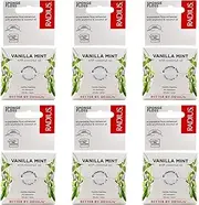 RADIUS Vanilla Mint Dental Floss 55 Yards Vegan & Non-Toxic Oral Care Boost & Designed to Help Fight Plaque Clear - Pack of 6