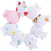 [Beavorty] 8Pcs Scratch Cotton Mittens Hand Protectors for Newborns Soft Comfortable Cute Design Protects Face and Skin From Scratches for Months Boys