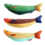 Catnip Fish Toy Plush Chew Toy for Cats Kitten Interactive Boredom Relief Play