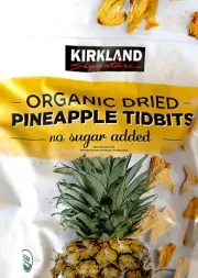 Kirkland Signature Organic Dried Pineapple Tidbits 26 oz (1.62 lb) EXP 09/2025