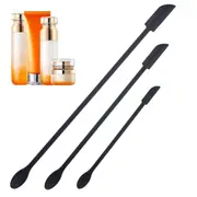 3Pcs Mini Spatula Silicone Spatula Set for Cosmetic Bottle and Kitchen Jar-Black