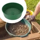 Soil Sieve Portable Green Round Screen Sifting Lightweight Dirt Strainer 8"