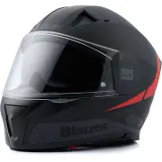 Naca NF01A Matt Black Red Full Face Helmet