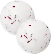 EXQUIMEUBLE 2Pcs Balls Essential Oil Infused Bath for Spa and Relaxation Hydrating Skin Soak Non Staining Formula for Home Bathing