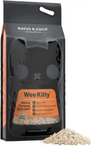 Rufus & Coco Wee Kitty Clumping Corn Cat Litter , Natural Flushable , Low Tra...